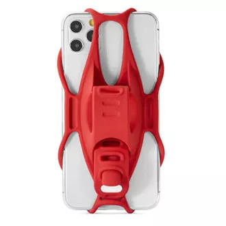 Držák mobilu Bone Bike Tie 3, na kolo, nastavitelná velikost, červený, 4.7-7.2", silikon, k připevnění na řídítka, červená Držák mobilu Bone Bike Tie 3, na kolo, nastavitelná velikost, červený, 4.7-7.2", silikon, k připevnění na řídítka, červená