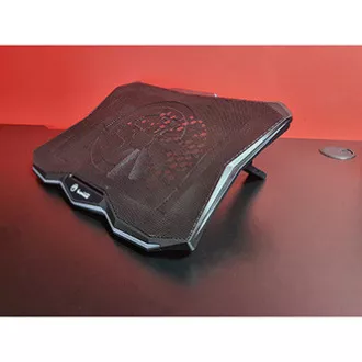 Stojan pod notebook, FN-40, barevně podsvícený, s větrákem, černo-červený, Marvo, s 2-portovým hubem, DOPRODEJ Stojan pod notebook, FN-40, barevně podsvícený, s větrákem, černo-červený, Marvo, s 2-portovým hubem, DOPRODEJ