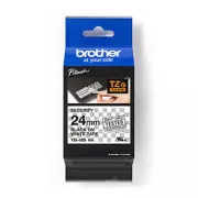 Brother originální páska do tiskárny štítků, Brother, TZE-SE5, černý tisk/bílý podklad, laminovaná, 8m, 24mm, plombovací