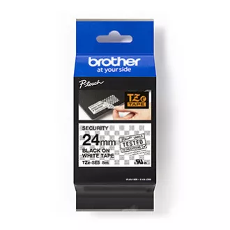Brother originální páska do tiskárny štítků, Brother, TZE-SE5, černý tisk/bílý podklad, laminovaná, 8m, 24mm, plombovací Brother originální páska do tiskárny štítků, Brother, TZE-SE5, černý tisk/bílý podklad, laminovaná, 8m, 24mm, plombovací