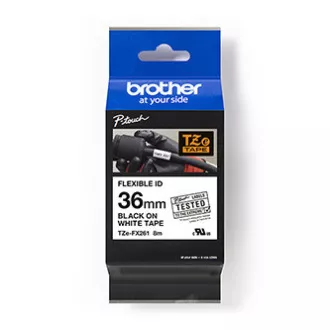 Brother originální páska do tiskárny štítků, Brother, TZE-FX261, černý tisk/bílý podklad, laminovaná, 8m, 36mm, flexibilní Brother originální páska do tiskárny štítků, Brother, TZE-FX261, černý tisk/bílý podklad, laminovaná, 8m, 36mm, flexibilní