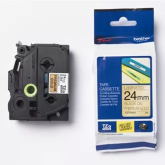 Brother originální páska do tiskárny štítků, Brother, TZE-PR851, černý tisk/zlatý podklad, laminovaná, 8m, 24mm Brother originální páska do tiskárny štítků, Brother, TZE-PR851, černý tisk/zlatý podklad, laminovaná, 8m, 24mm