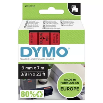 Dymo originální páska do tiskárny štítků, Dymo, 40917, S0720720, černý tisk/červený podklad, 7m, 9mm, D1 Dymo originální páska do tiskárny štítků, Dymo, 40917, S0720720, černý tisk/červený podklad, 7m, 9mm, D1