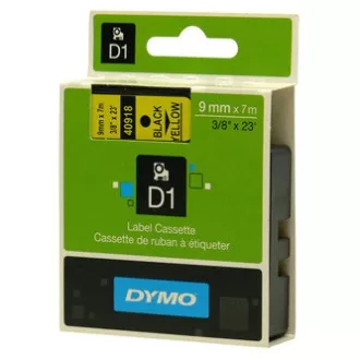 Dymo originální páska do tiskárny štítků, Dymo, 40918, S0720730, černý tisk/žlutý podklad, 7m, 9mm, D1 Dymo originální páska do tiskárny štítků, Dymo, 40918, S0720730, černý tisk/žlutý podklad, 7m, 9mm, D1