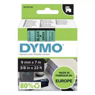 Dymo originální páska do tiskárny štítků, Dymo, 40919, S0720740, černý tisk/zelený podklad, 7m, 9mm, D1 Dymo originální páska do tiskárny štítků, Dymo, 40919, S0720740, černý tisk/zelený podklad, 7m, 9mm, D1