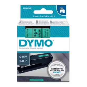Dymo originální páska do tiskárny štítků, Dymo, 40919, S0720740, černý tisk/zelený podklad, 7m, 9mm, D1 Dymo originální páska do tiskárny štítků, Dymo, 40919, S0720740, černý tisk/zelený podklad, 7m, 9mm, D1