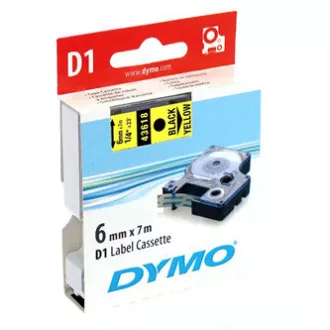 Dymo originální páska do tiskárny štítků, Dymo, 43618, S0720790, černý tisk/žlutý podklad, 7m, 6mm, D1 Dymo originální páska do tiskárny štítků, Dymo, 43618, S0720790, černý tisk/žlutý podklad, 7m, 6mm, D1