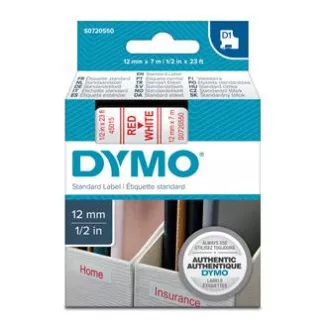 Dymo originální páska do tiskárny štítků, Dymo, 45015, S0720550, červený tisk/bílý podklad, 7m, 12mm, D1 Dymo originální páska do tiskárny štítků, Dymo, 45015, S0720550, červený tisk/bílý podklad, 7m, 12mm, D1