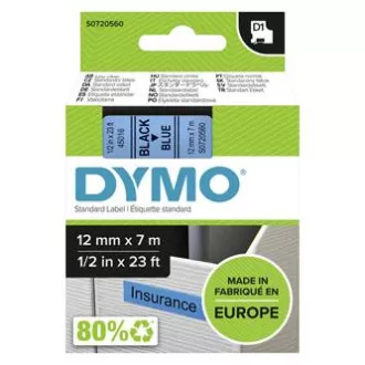 Dymo originální páska do tiskárny štítků, Dymo, 45016, S0720560, černý tisk/modrý podklad, 7m, 12mm, D1 Dymo originální páska do tiskárny štítků, Dymo, 45016, S0720560, černý tisk/modrý podklad, 7m, 12mm, D1