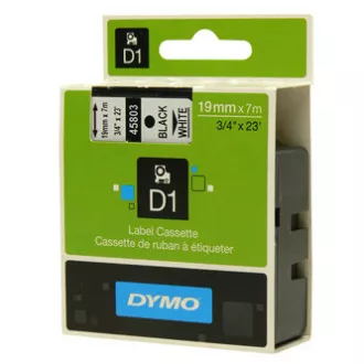 Dymo originální páska do tiskárny štítků, Dymo, 45803, S0720830, černý tisk/bílý podklad, 7m, 19mm, D1 Dymo originální páska do tiskárny štítků, Dymo, 45803, S0720830, černý tisk/bílý podklad, 7m, 19mm, D1