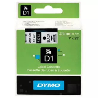 Dymo originální páska do tiskárny štítků, Dymo, 53713, S0720930, černý tisk/bílý podklad, 7m, 24mm, D1 Dymo originální páska do tiskárny štítků, Dymo, 53713, S0720930, černý tisk/bílý podklad, 7m, 24mm, D1