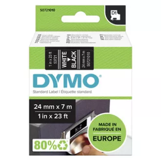 Dymo originální páska do tiskárny štítků, Dymo, 53721, S0721010, bílý tisk/černý podklad, 7m, 24mm, D1 Dymo originální páska do tiskárny štítků, Dymo, 53721, S0721010, bílý tisk/černý podklad, 7m, 24mm, D1