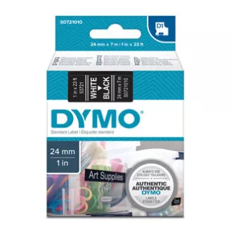 Dymo originální páska do tiskárny štítků, Dymo, 53721, S0721010, bílý tisk/černý podklad, 7m, 24mm, D1 Dymo originální páska do tiskárny štítků, Dymo, 53721, S0721010, bílý tisk/černý podklad, 7m, 24mm, D1