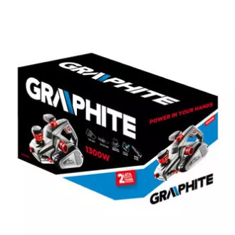 Hoblík Graphite 59G680, elektrika (kabel), 1300W, 16000ot./min, 110mm, 3,5mm, 0-14mm, ergonomický tvar Hoblík Graphite 59G680, elektrika (kabel), 1300W, 16000ot./min, 110mm, 3,5mm, 0-14mm, ergonomický tvar