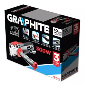 Víceúčelová bruska Graphite 59G025, elektrika (kabel), 230V, 500W, 21000osc./min, 2,8° Víceúčelová bruska Graphite 59G025, elektrika (kabel), 230V, 500W, 21000osc./min, 2,8°