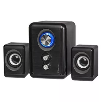 Defender reproduktory V11, 2.1, 11W, černé, regulace hlasitosti, tlačítko napájení, nastavení basů a výšek, 40Hz~18kHz Defender reproduktory V11, 2.1, 11W, černé, regulace hlasitosti, tlačítko napájení, nastavení basů a výšek, 40Hz~18kHz