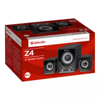 Defender reproduktory Z4, 2.1, 11W, černé, regulace hlasitosti, regulace basů, 50Hz~20kHz Defender reproduktory Z4, 2.1, 11W, černé, regulace hlasitosti, regulace basů, 50Hz~20kHz