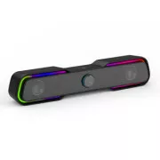 HP Soundbar DHE-6002, 2.0, 6W, černý, podsvícený