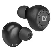 Defender Twins 638 sluchátka s mikrofonem, bezdrátová, černá, špuntová, BT 5.0, TWS, nabíjecí pouzdro typ bluetooth, DOPRODEJ
