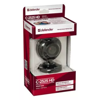 Defender C-2525HD Web kamera, černá 2 Mpix, USB 2.0, pro notebook/LCD