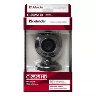 Defender C-2525HD Web kamera, černá 2 Mpix, USB 2.0, pro notebook/LCD