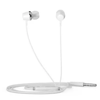 HP DHE-7000 sluchátka s mikrofonem, drátová, bílá, 2.0, špuntová typ 3.5 mm jack