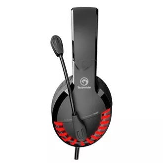 Marvo HG9022 sluchátka s mikrofonem, drátová, černo-červená, 7.1 (virtualně), LED,podsvícená typ USB