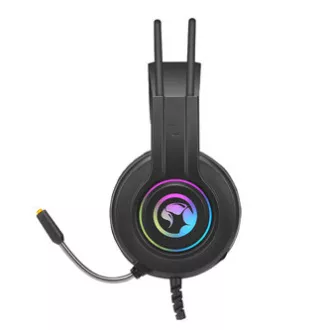 Marvo HG8935 sluchátka s mikrofonem, drátová, černá, podsvícená, USB Marvo HG8935 sluchátka s mikrofonem, drátová, černá, podsvícená, USB