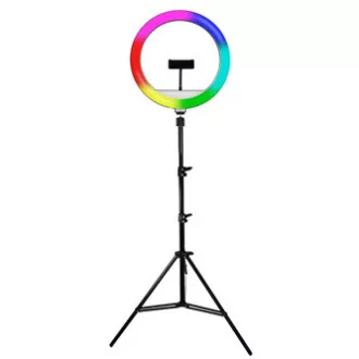 Powerton LIFE RING LIGHT, kruhové světlo 13", nastavení barev a svítivosti, držák telefonu a stativ, DOPRODEJ Powerton LIFE RING LIGHT, kruhové světlo 13", nastavení barev a svítivosti, držák telefonu a stativ, DOPRODEJ