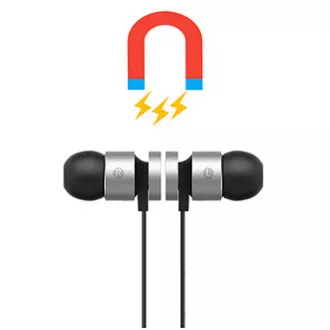 Powerton LIFE ARIVO Bezdrátová bluetooth sluchátka, černo-stříbrná Powerton LIFE ARIVO Bezdrátová bluetooth sluchátka, černo-stříbrná