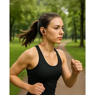 Powerton LIFE ARIVO Bezdrátová bluetooth sluchátka, černo-červená Powerton LIFE ARIVO Bezdrátová bluetooth sluchátka, černo-červená