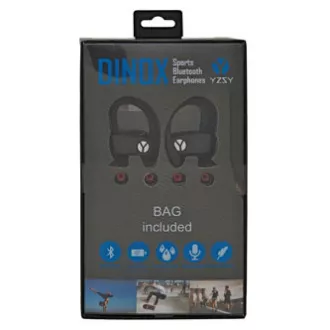 YZSY DINOX sluchátka s mikrofonem, bezdrátová, černá, bluetooth YZSY DINOX sluchátka s mikrofonem, bezdrátová, černá, bluetooth