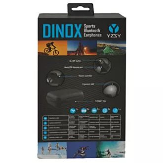 YZSY DINOX sluchátka s mikrofonem, bezdrátová, černá, bluetooth YZSY DINOX sluchátka s mikrofonem, bezdrátová, černá, bluetooth