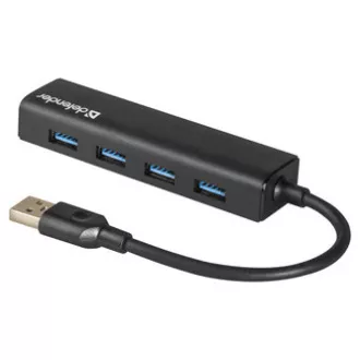 USB (3.0) HUB 4-port, Quadro Express, černý, Defender, kompaktní USB (3.0) HUB 4-port, Quadro Express, černý, Defender, kompaktní