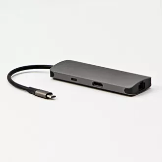 USB 3.1 Type-C Dokovací stanice šedá, All New, HDMI, RJ45, microSD, USB C (PD), 2x USB3.0 USB 3.1 Type-C Dokovací stanice šedá, All New, HDMI, RJ45, microSD, USB C (PD), 2x USB3.0