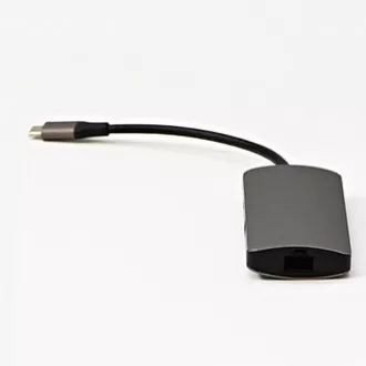 USB 3.1 Type-C Dokovací stanice šedá, All New, HDMI, RJ45, microSD, USB C (PD), 2x USB3.0 USB 3.1 Type-C Dokovací stanice šedá, All New, HDMI, RJ45, microSD, USB C (PD), 2x USB3.0