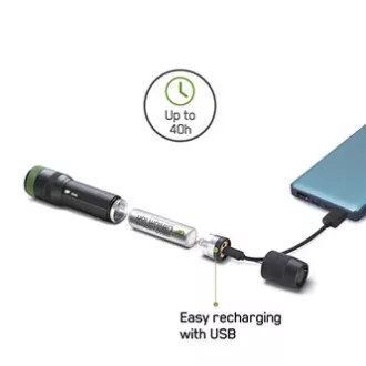 LED svítilna, Li-Ion 3,7V/2500mAh, kovová, černá, 650lm, CR41 LED svítilna, Li-Ion 3,7V/2500mAh, kovová, černá, 650lm, CR41