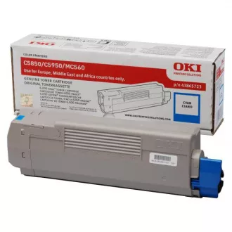 Oki C5850 (43865723) - toner, cyan (azurový)