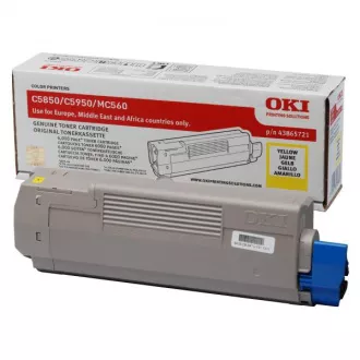Oki C5850 (43865721) - toner, yellow (žlutý)