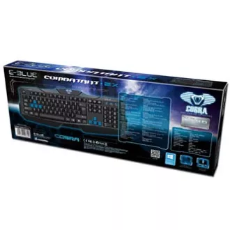 E-blue Cobra EKM746 klávesnice drátová (USB) CZ/SK, černá, DOPRODEJ