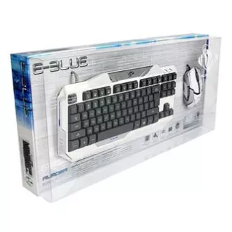 E-blue Auroza sada klávesnice drátová (USB) US, bílá s optickou herní myší, herní E-blue Auroza sada klávesnice drátová (USB) US, bílá s optickou herní myší, herní
