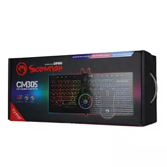 Marvo CM305 RGB sada klávesnice drátová (USB) CZ/SK, černá s herní myší a sluchátky, herní, membránová typ RGB podsvícená Marvo CM305 RGB sada klávesnice drátová (USB) CZ/SK, černá s herní myší a sluchátky, herní, membránová typ RGB podsvícená