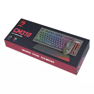 Marvo CM310 EN RGB sada klávesnice drátová (USB) US, černá s herní myší a podložkou, herní, membránová typ podsvícená Marvo CM310 EN RGB sada klávesnice drátová (USB) US, černá s herní myší a podložkou, herní, membránová typ podsvícená