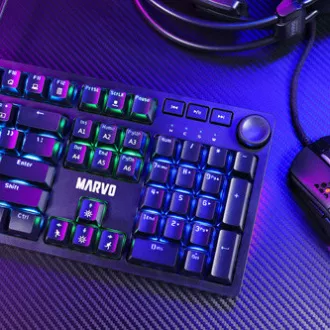 Marvo KG954 EN klávesnice drátová (USB) US, černá mechanická