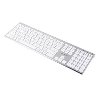 Powerton LIFE ULTRASLIM Klávesnice bezdrátová CZ/SK, stříbrná
