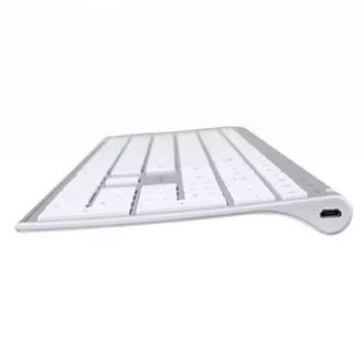 Powerton LIFE ULTRASLIM Klávesnice bezdrátová CZ/SK, stříbrná