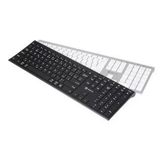 Powerton LIFE ULTRASLIM Klávesnice bezdrátová CZ/SK, stříbrná